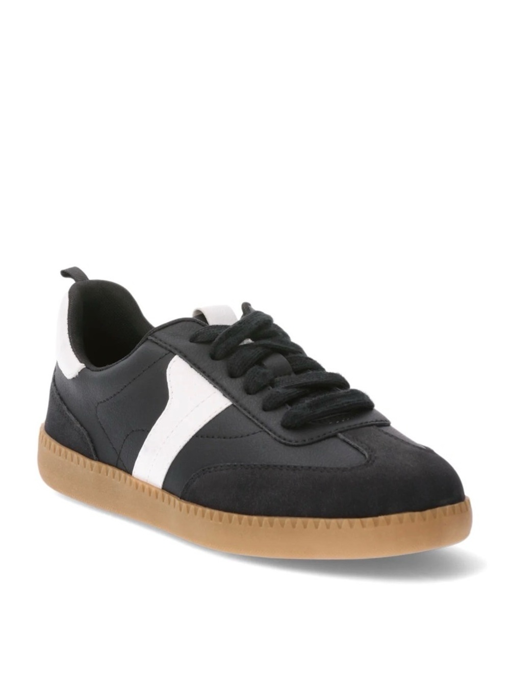 Wonder Nation Black and White Kids Sports Sneakers Unisex